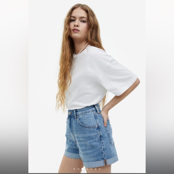 H&M Divided High Waist Denim Shorts - Picture 3 of 11